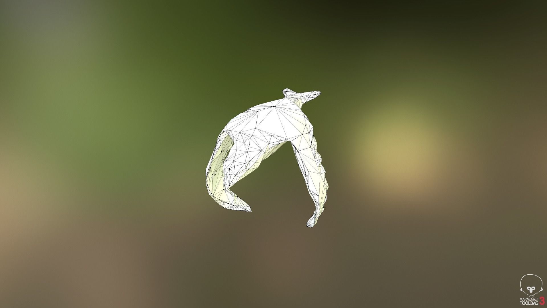 Lowpoly bird flying in air Low-poly 3D model_31