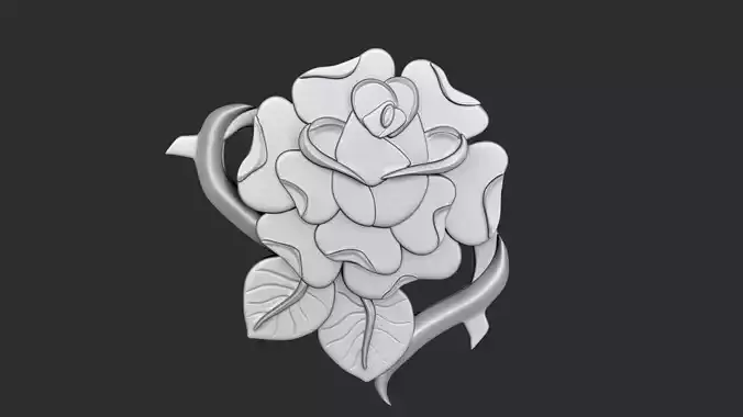 STL models for 3D printing and CNC Rose 3D print model