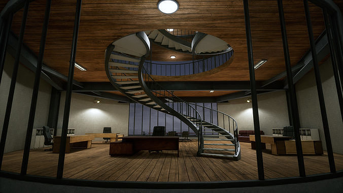Research Center 01 Low-poly 3D model 5