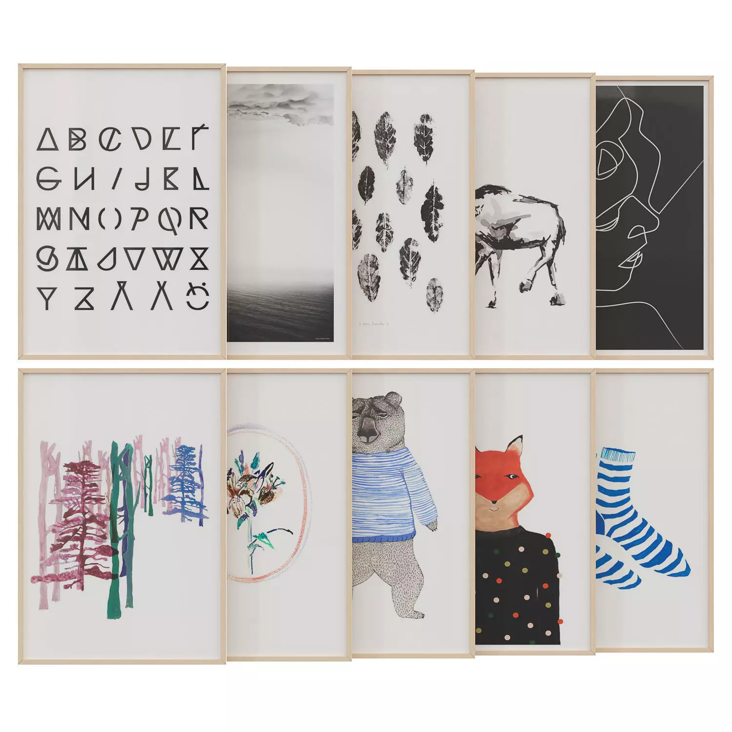 art work set 41 3D model_0