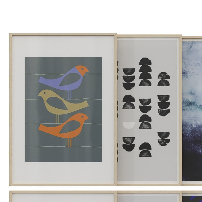 art work set 40 3D model_1