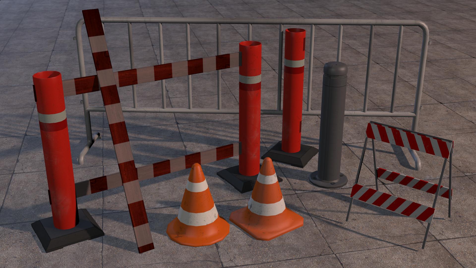 Urban Street Props Vol 1 Low-poly 3D model_11