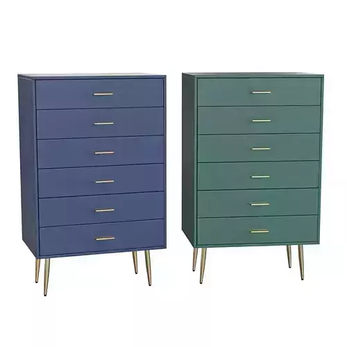 Homary-Chest Dresser Storage Blue Accent Cabinet for Bedroom