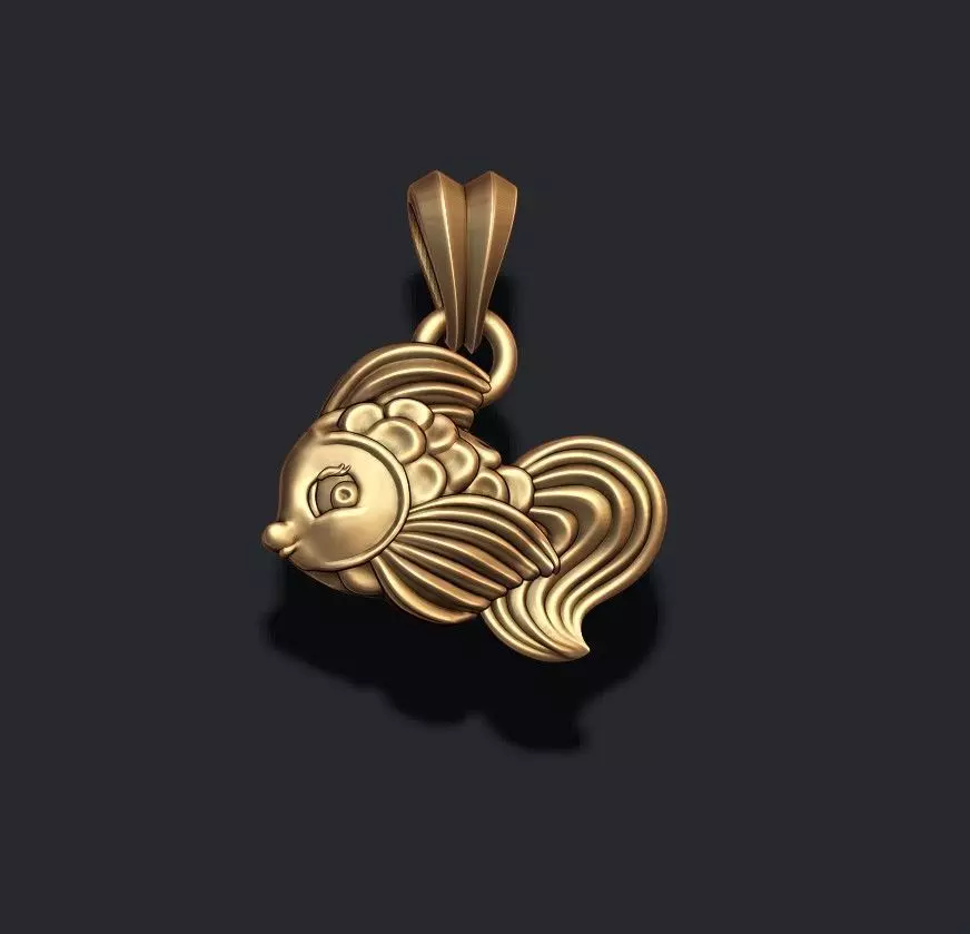fish pendant 3D print model_0