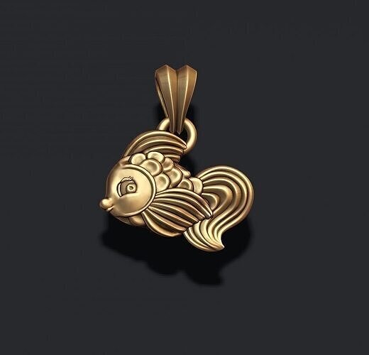 fish pendant 3D print model