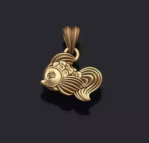 fish pendant 3D print model