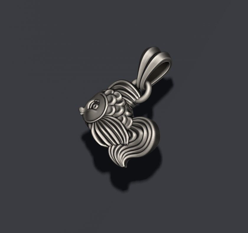 fish pendant 3D print model_6