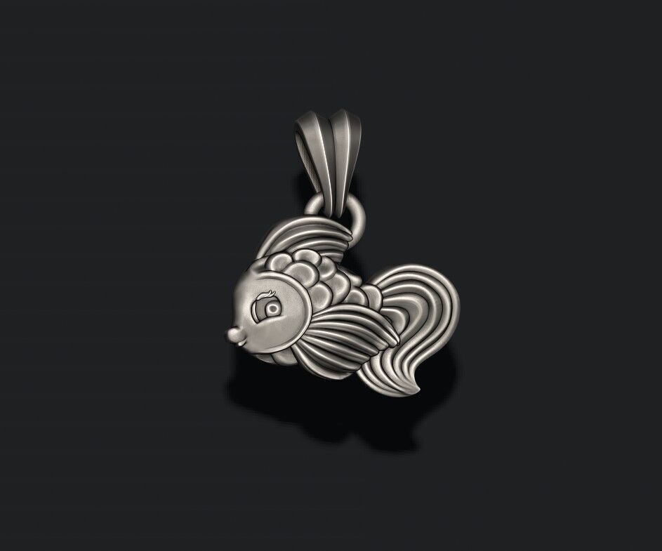 fish pendant 3D print model_5