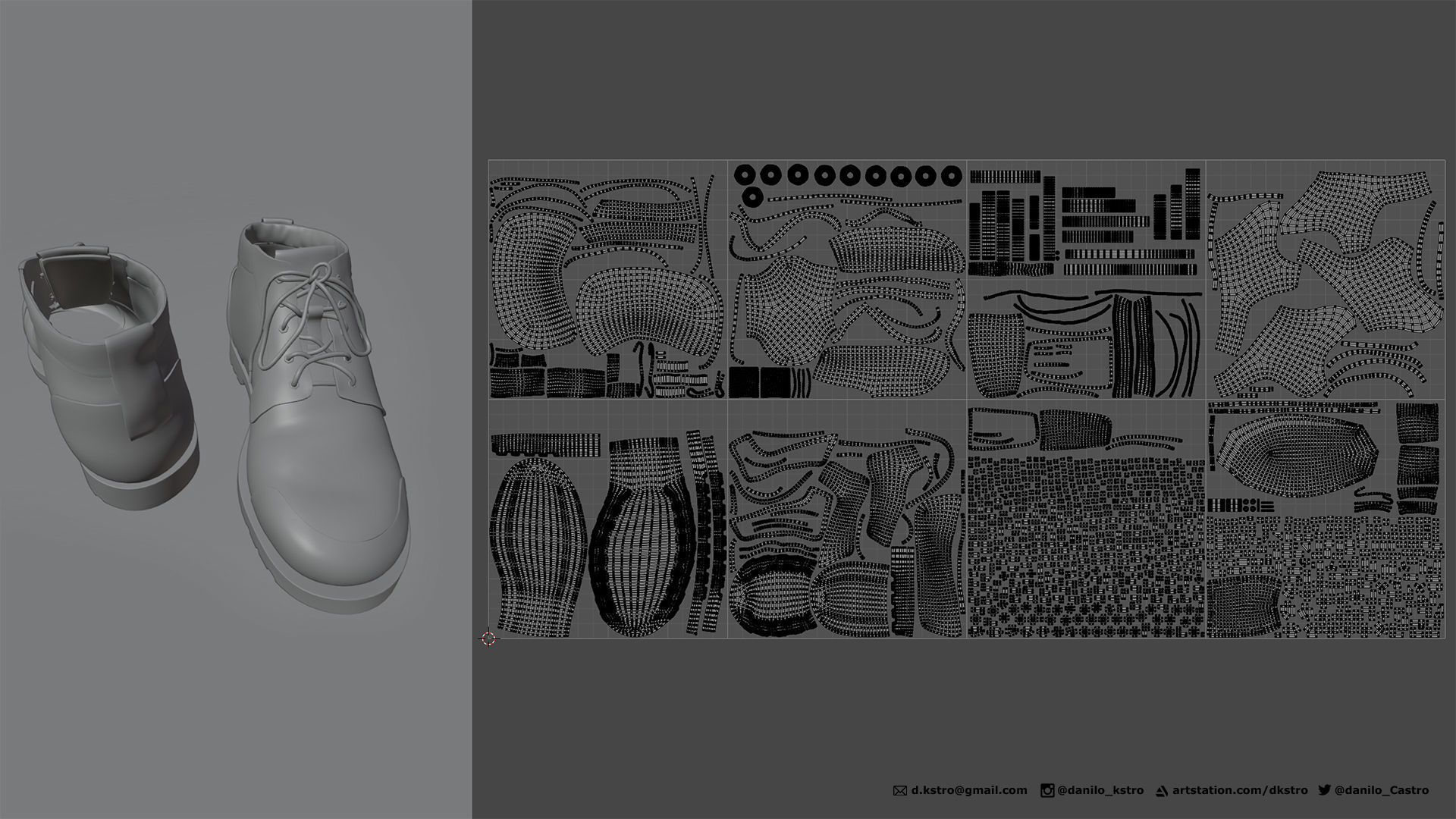 Leather Boots 3D model_5