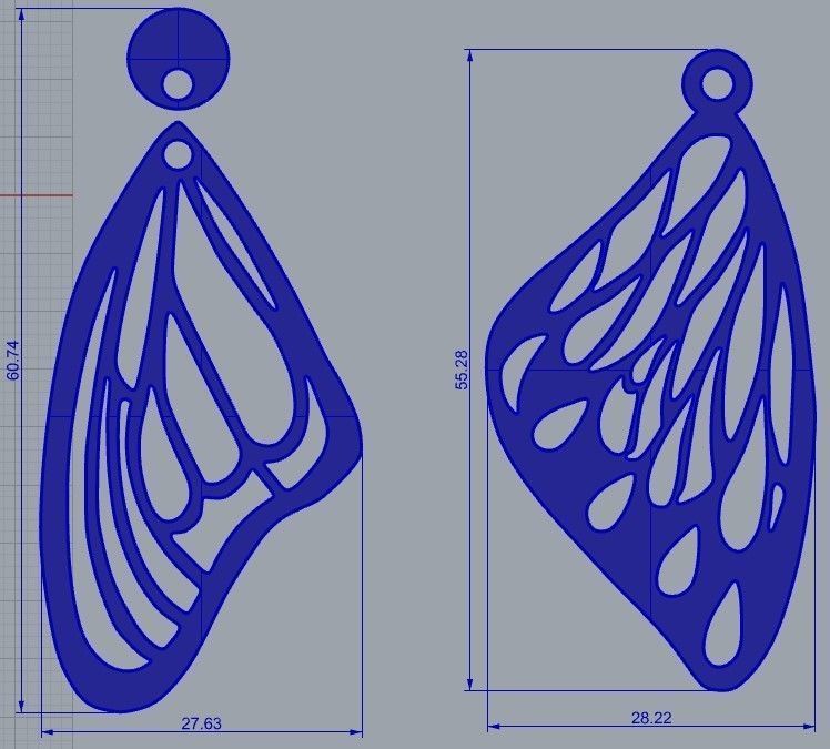 Butterfly wing 3D print model_9