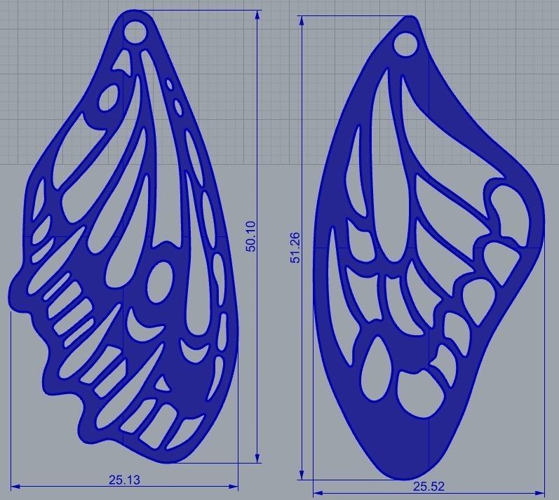 Butterfly wing 3D print model_11