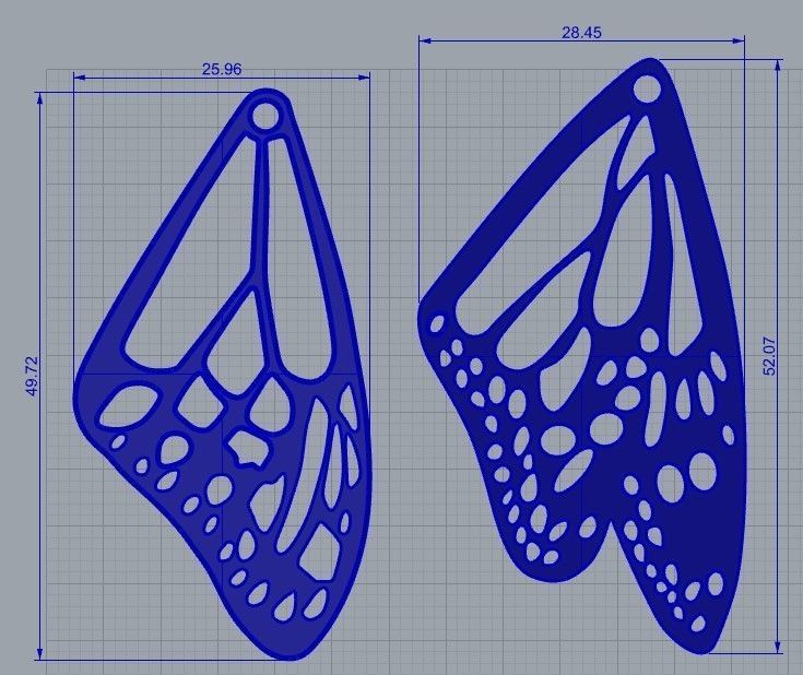 Butterfly wing 3D print model_3
