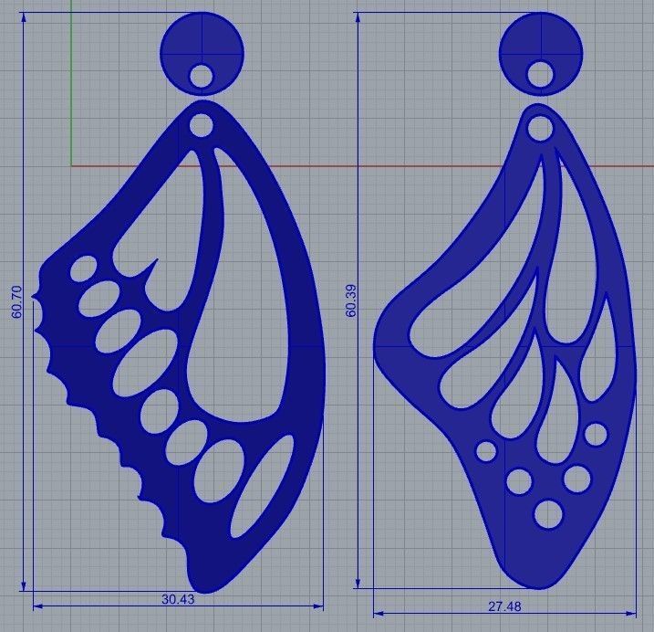 Butterfly wing 3D print model_8