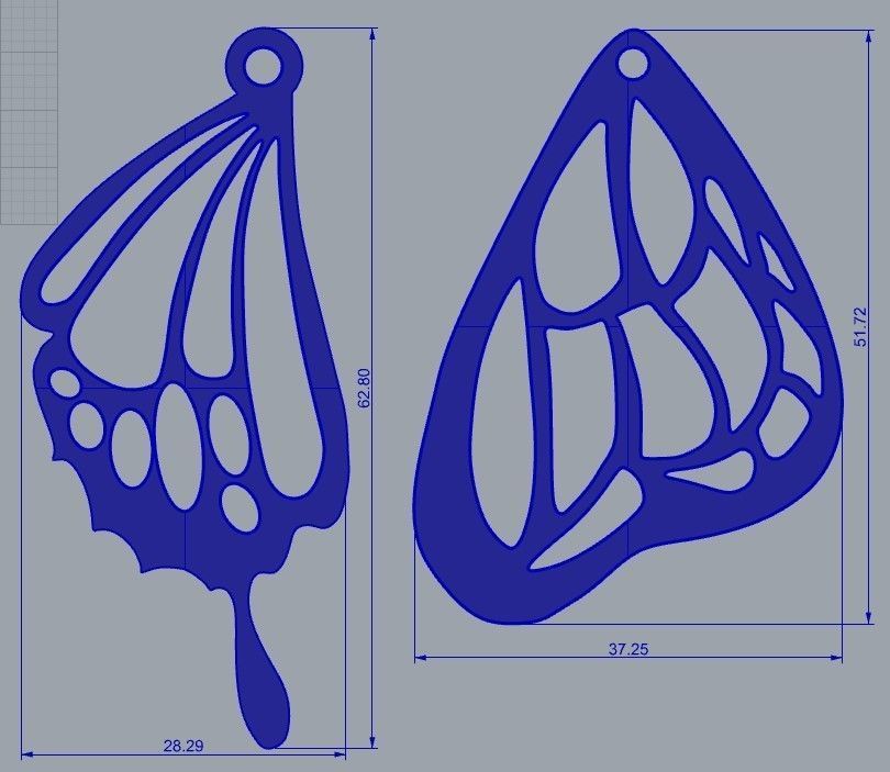 Butterfly wing 3D print model_12