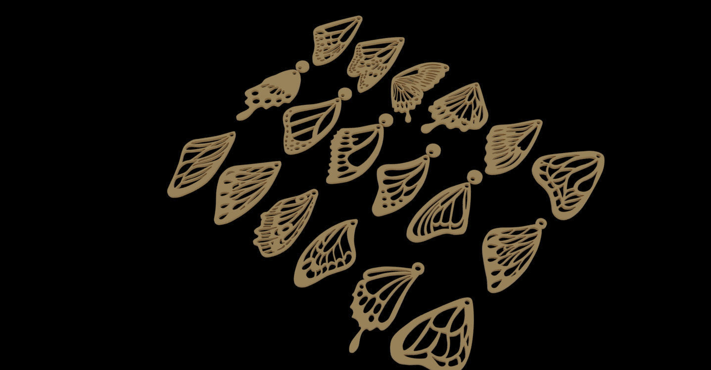 Butterfly wing 3D print model_4