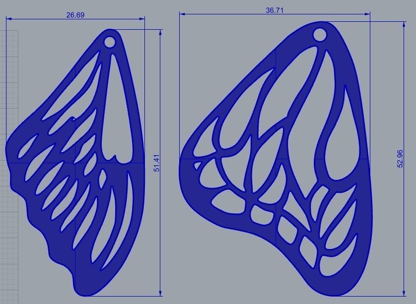 Butterfly wing 3D print model_6