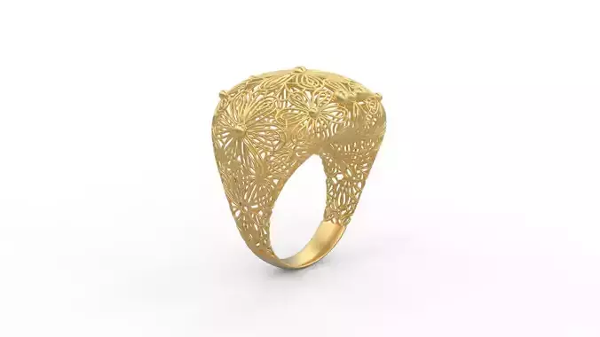 Ultra Vision Gold Women Ring - Eu 58