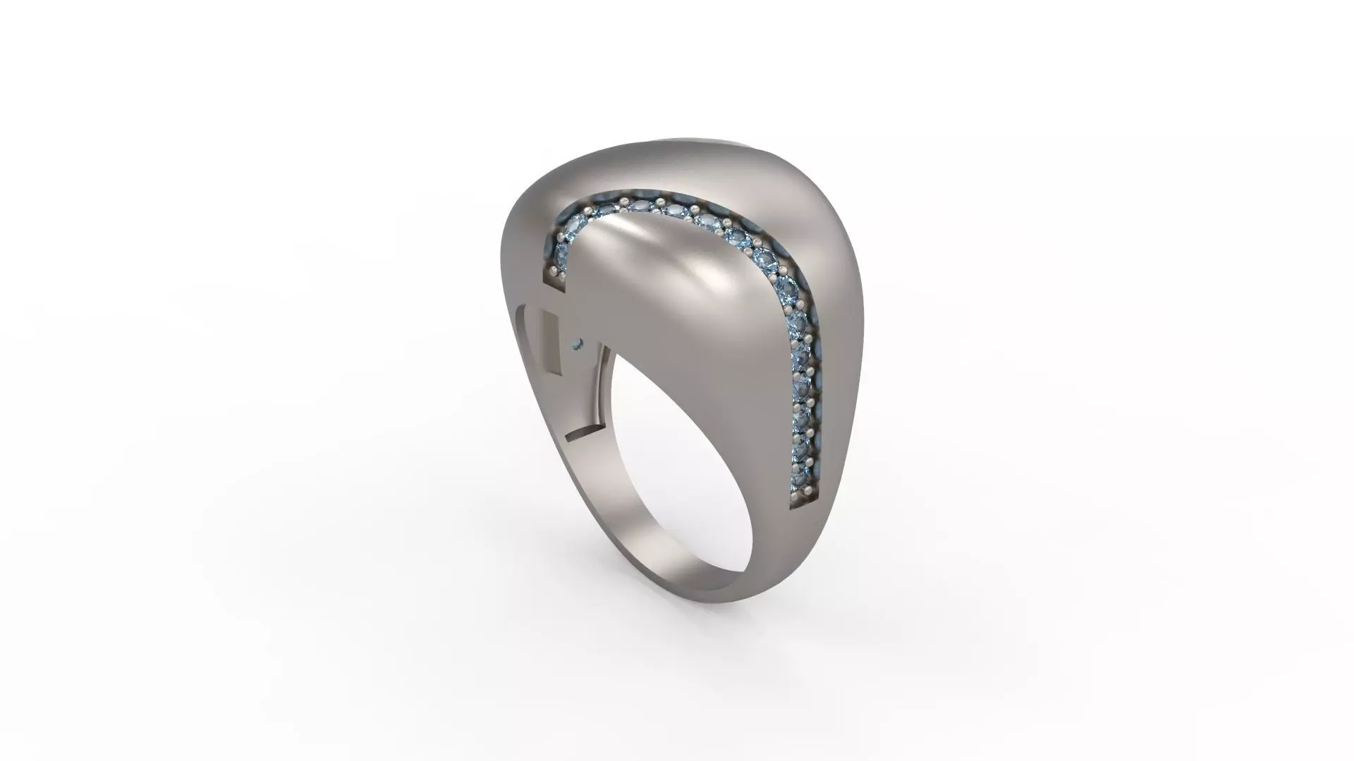 Ultra Vision Multistone Diamond Ring - Eu 58 3D print model