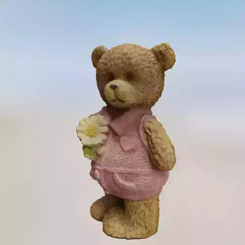 Bear Tiny Figurine Photogrammetry PBR