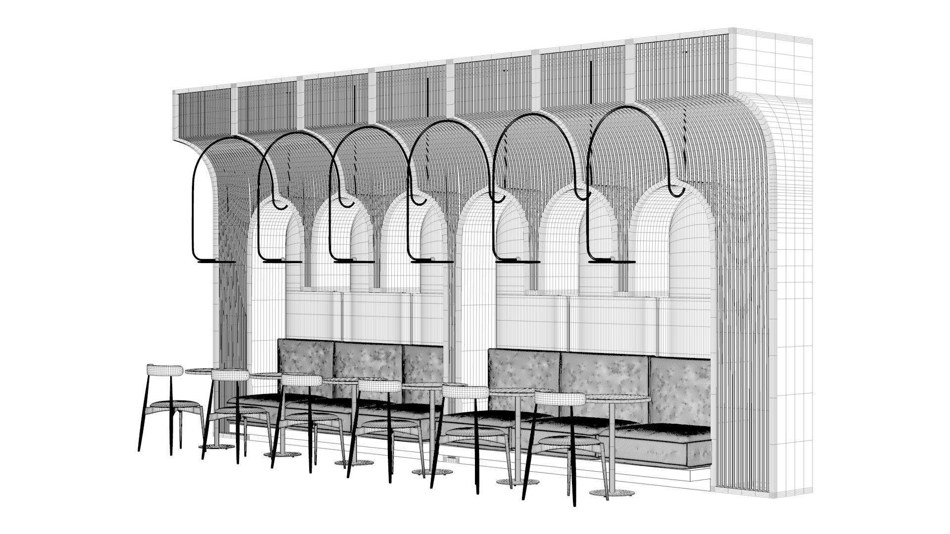 Restaurant Seating Group NM2 3D model_13