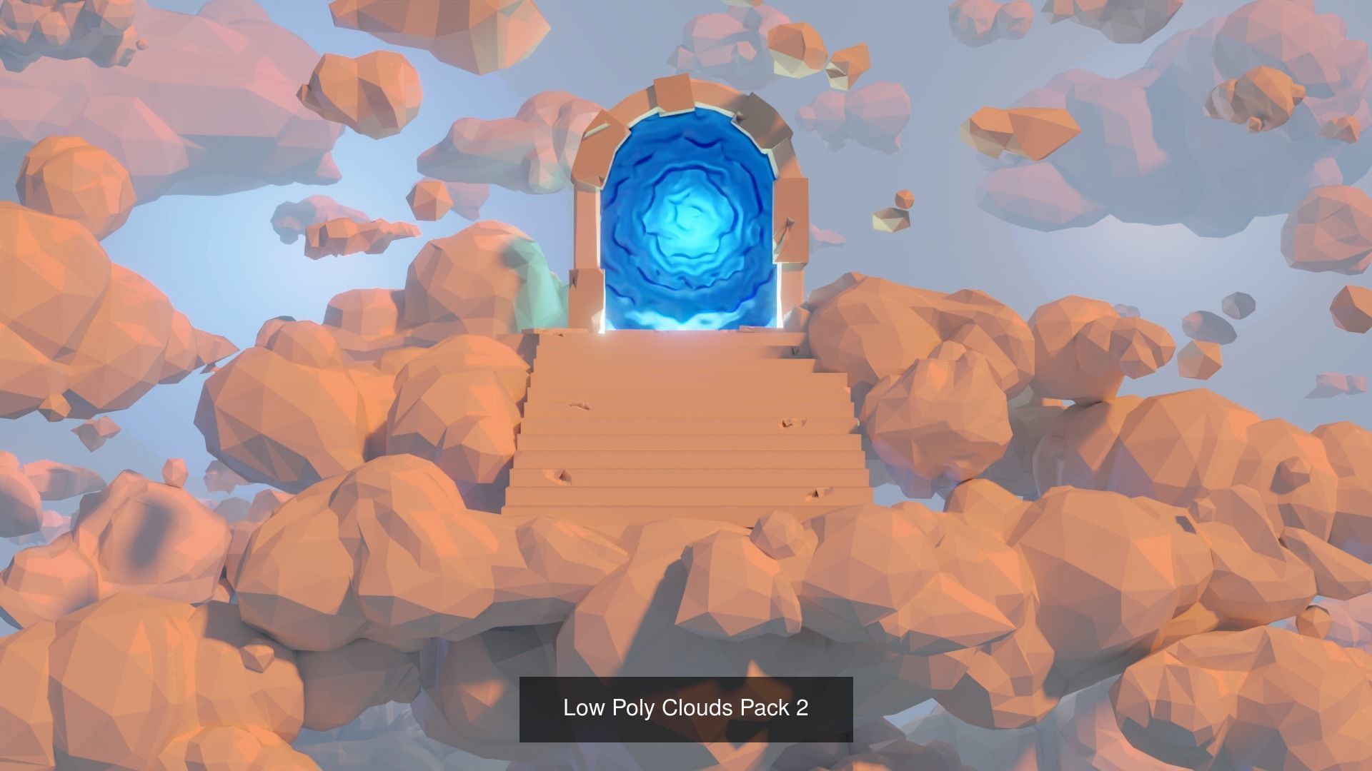 Low poly Clouds Mega Pack 3D Model Collection_5