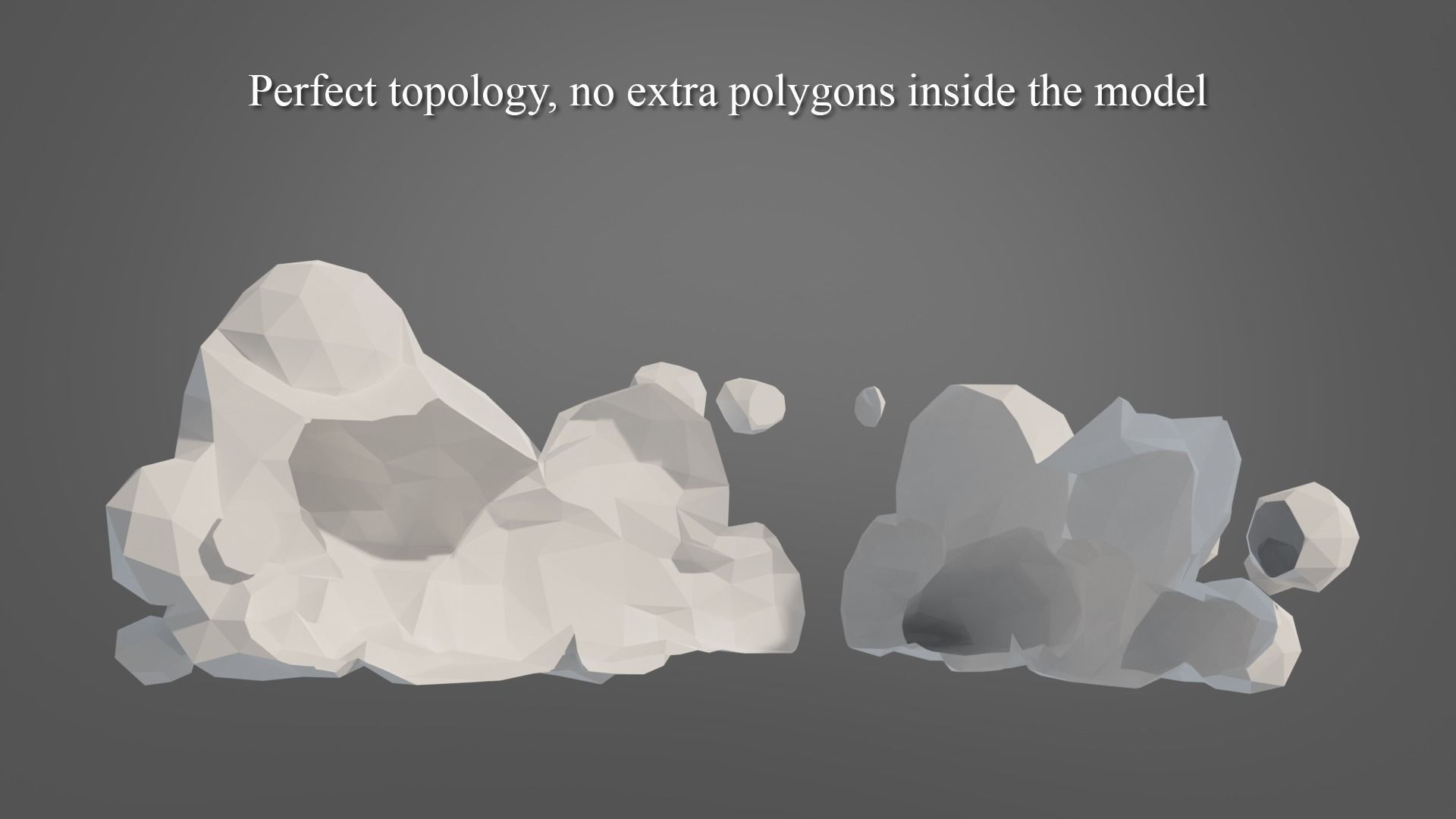Low poly Clouds Mega Pack 3D Model Collection_10