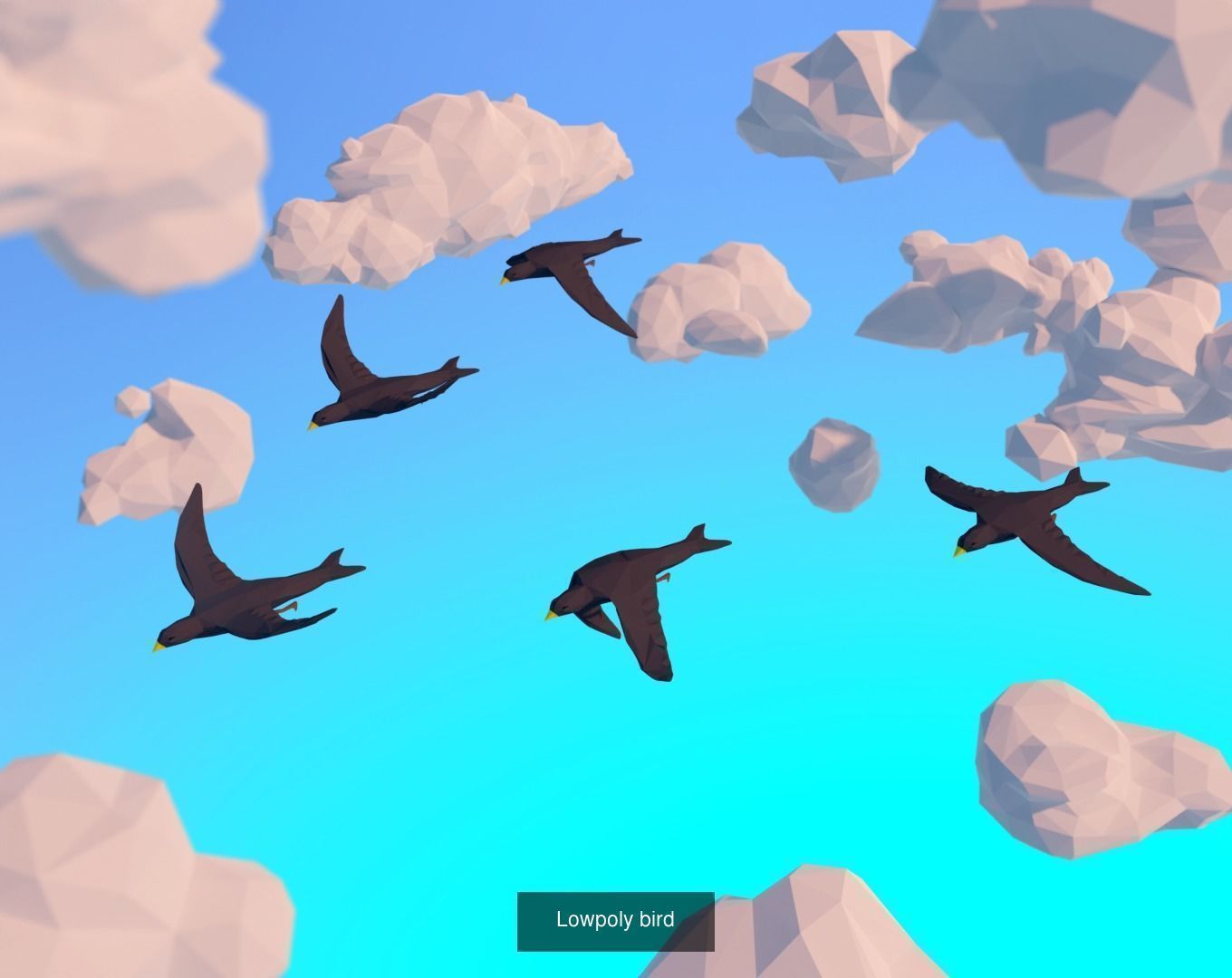 Low poly Clouds Mega Pack 3D Model Collection_8