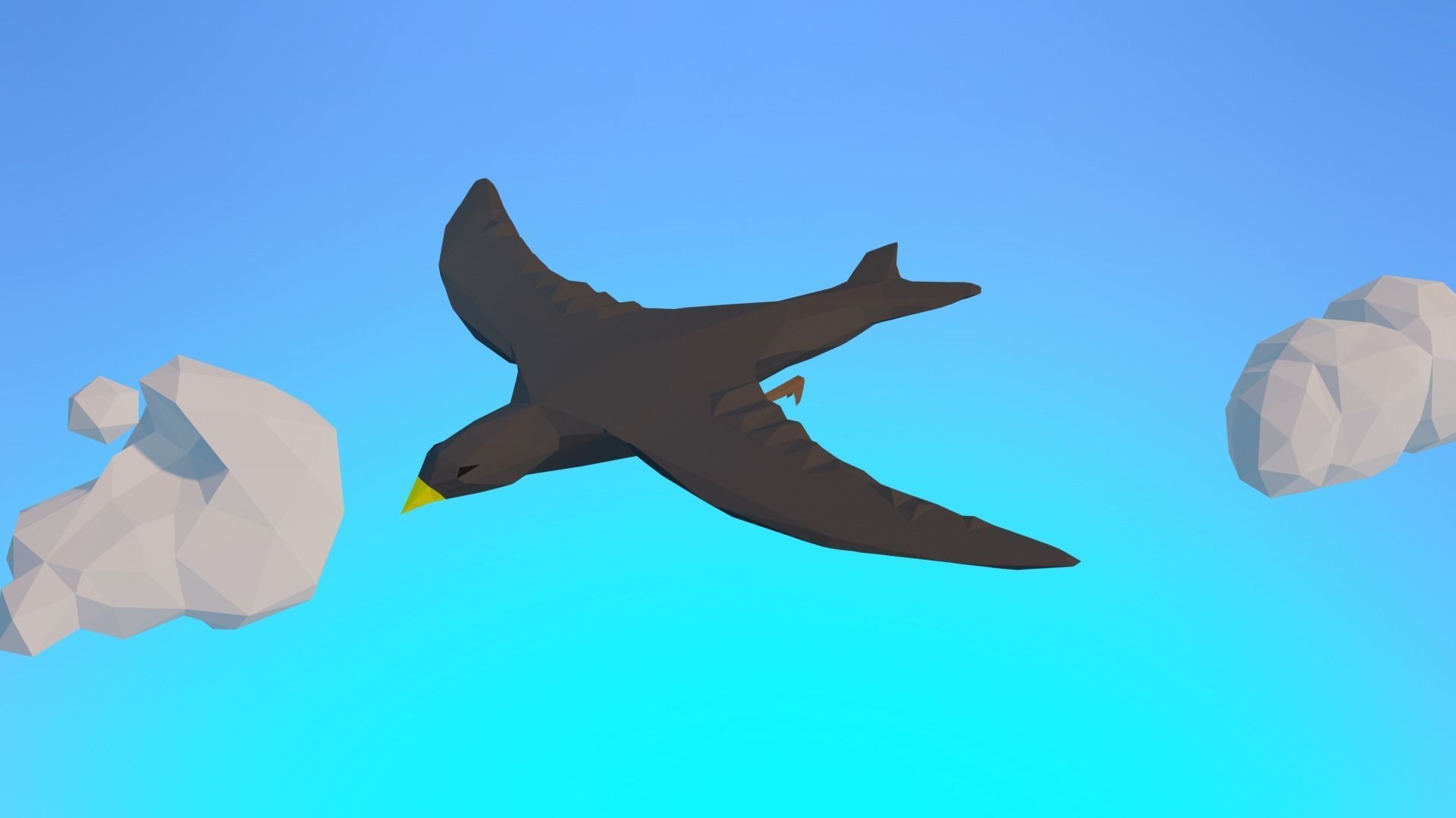 Low poly Clouds Mega Pack 3D Model Collection_25