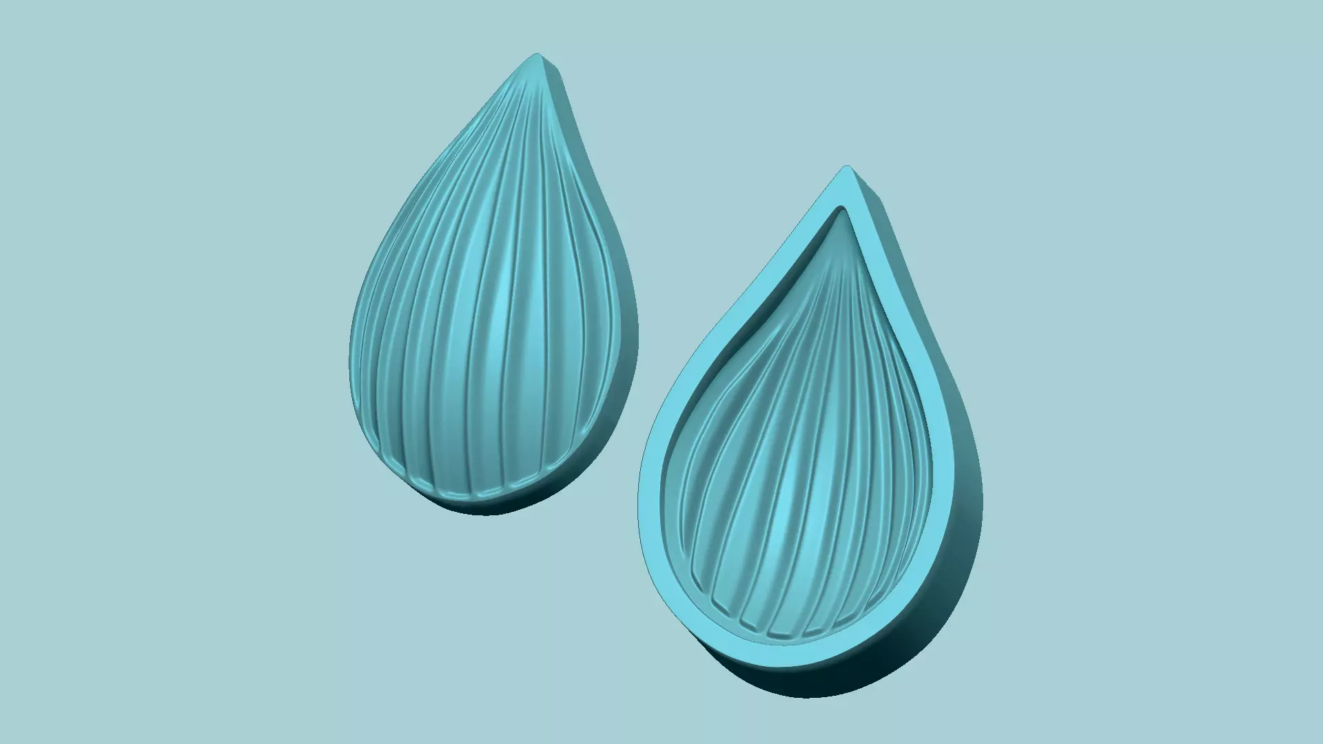 Drop Leaf STL - Molding Arrangement EVA Foam Craft 3D print model_0