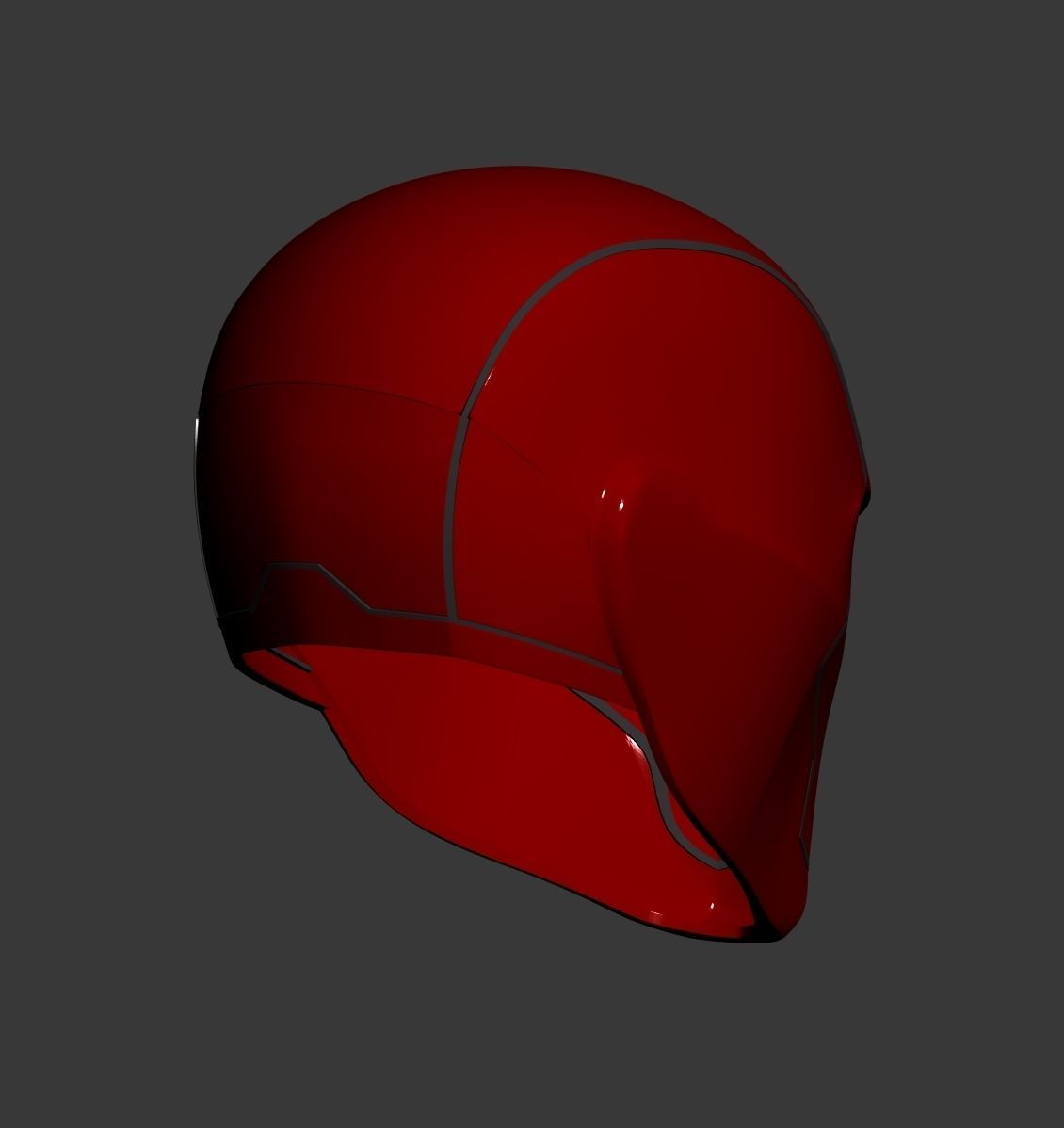 Red Hood Rebirth Helmet  3D print model_3
