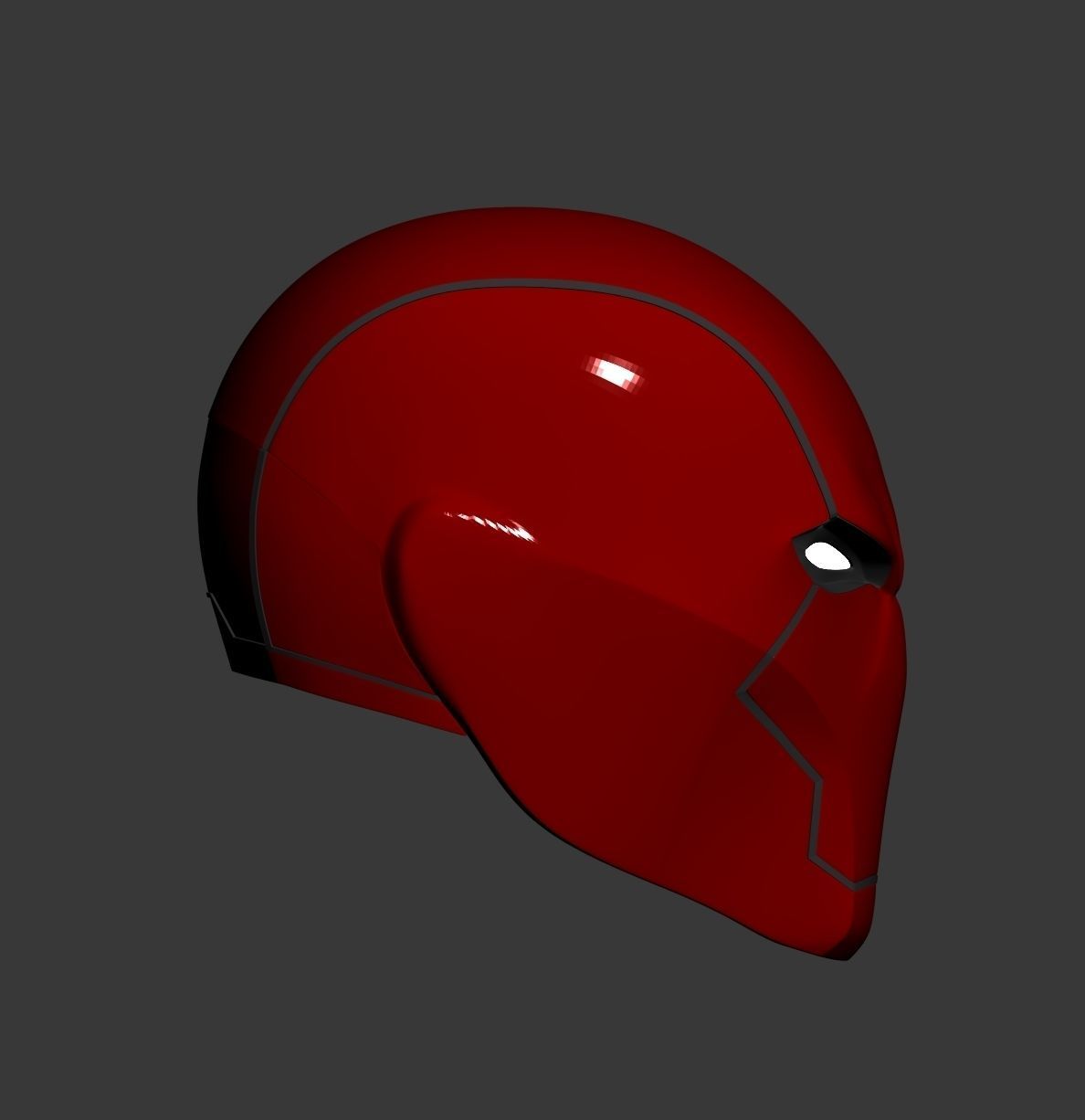 Red Hood Rebirth Helmet  3D print model_2