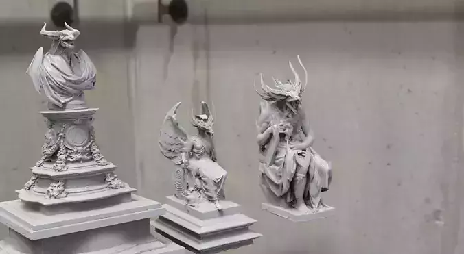 Lizard man Statue collection 3