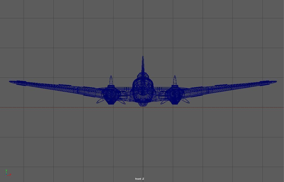 German Heinkel He 111 Bomber 3D model_12
