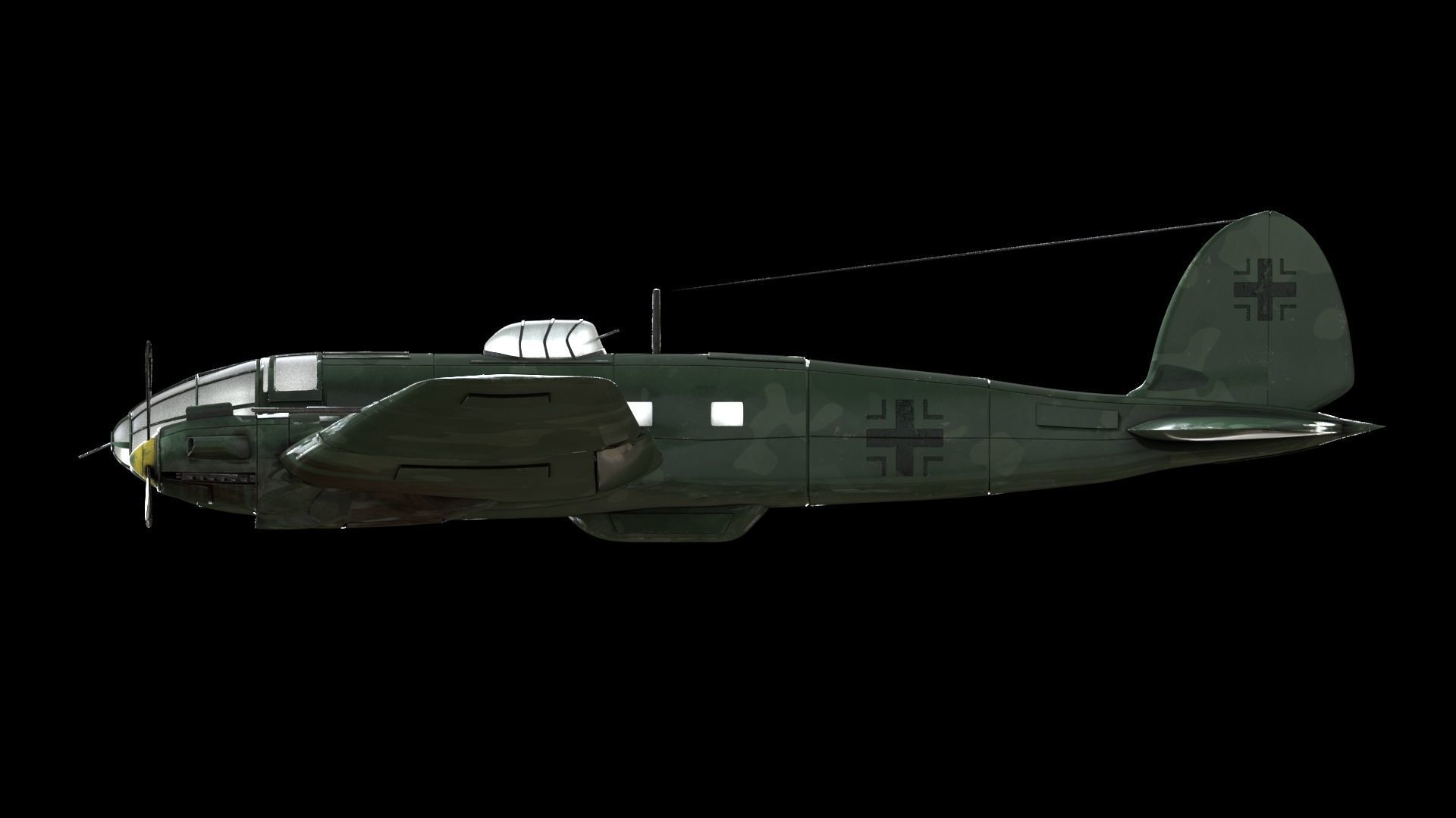German Heinkel He 111 Bomber 3D model_5