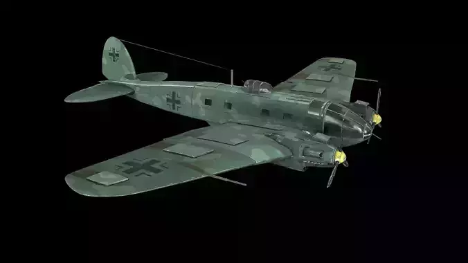 German Heinkel He 111 Bomber 3D model