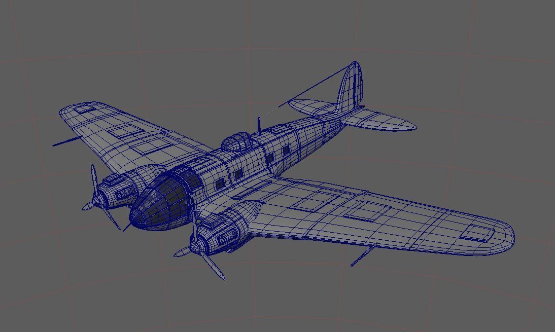 German Heinkel He 111 Bomber 3D model_8