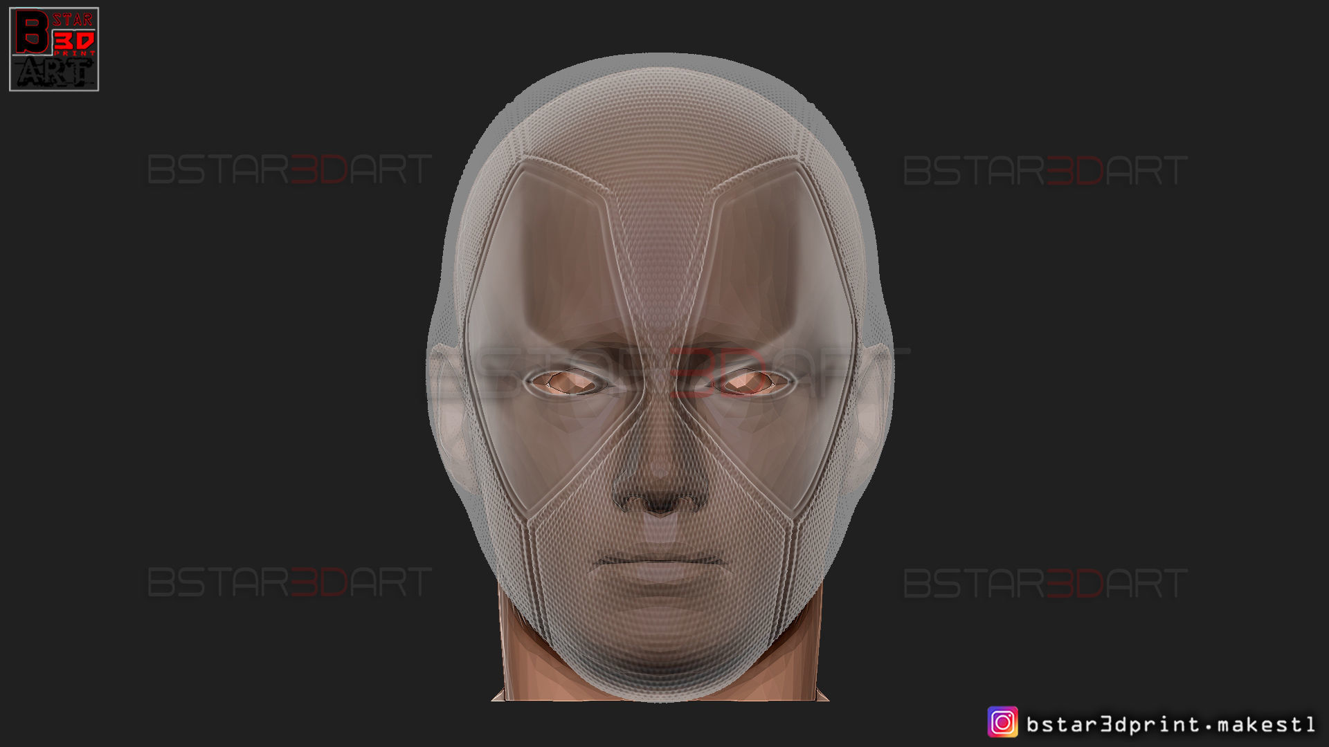 Deadpool Mask - Marvel comics 3D print model_25