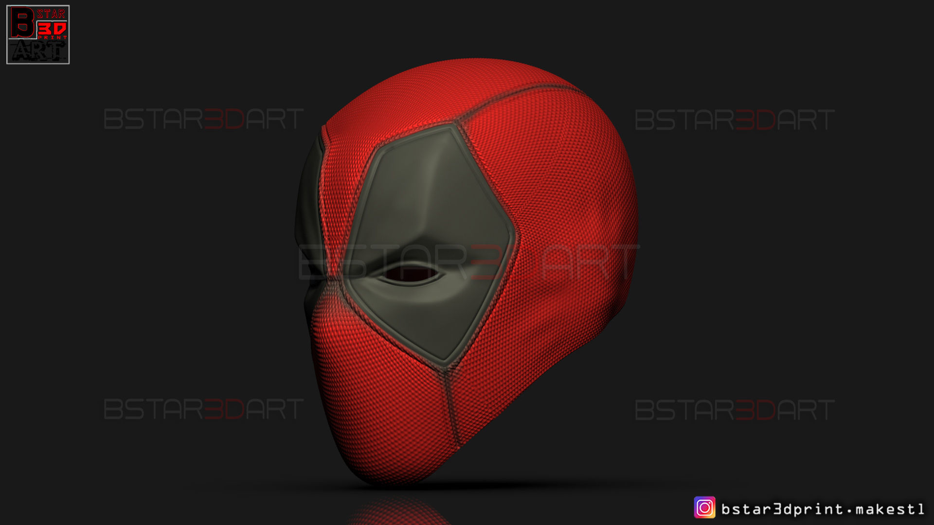 Deadpool Mask - Marvel comics 3D print model_1