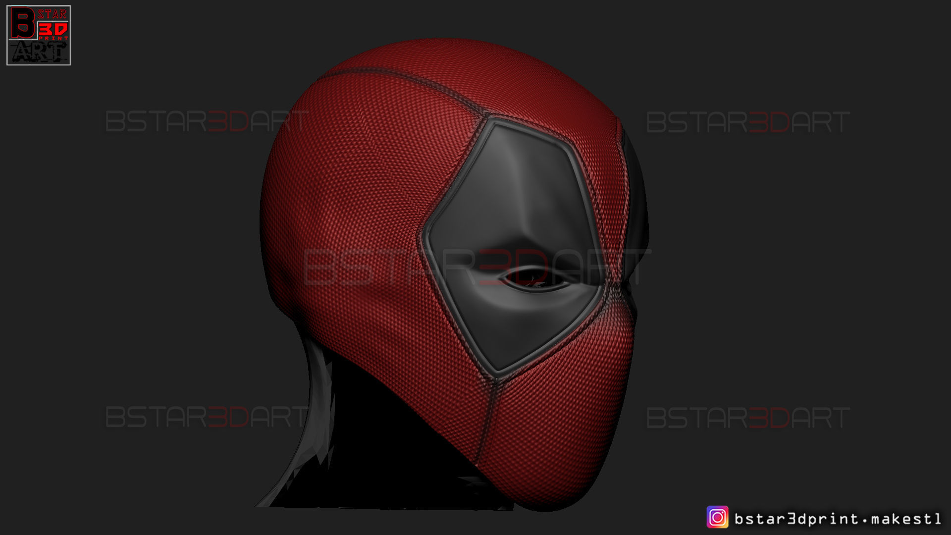 Deadpool Mask - Marvel comics 3D print model_12