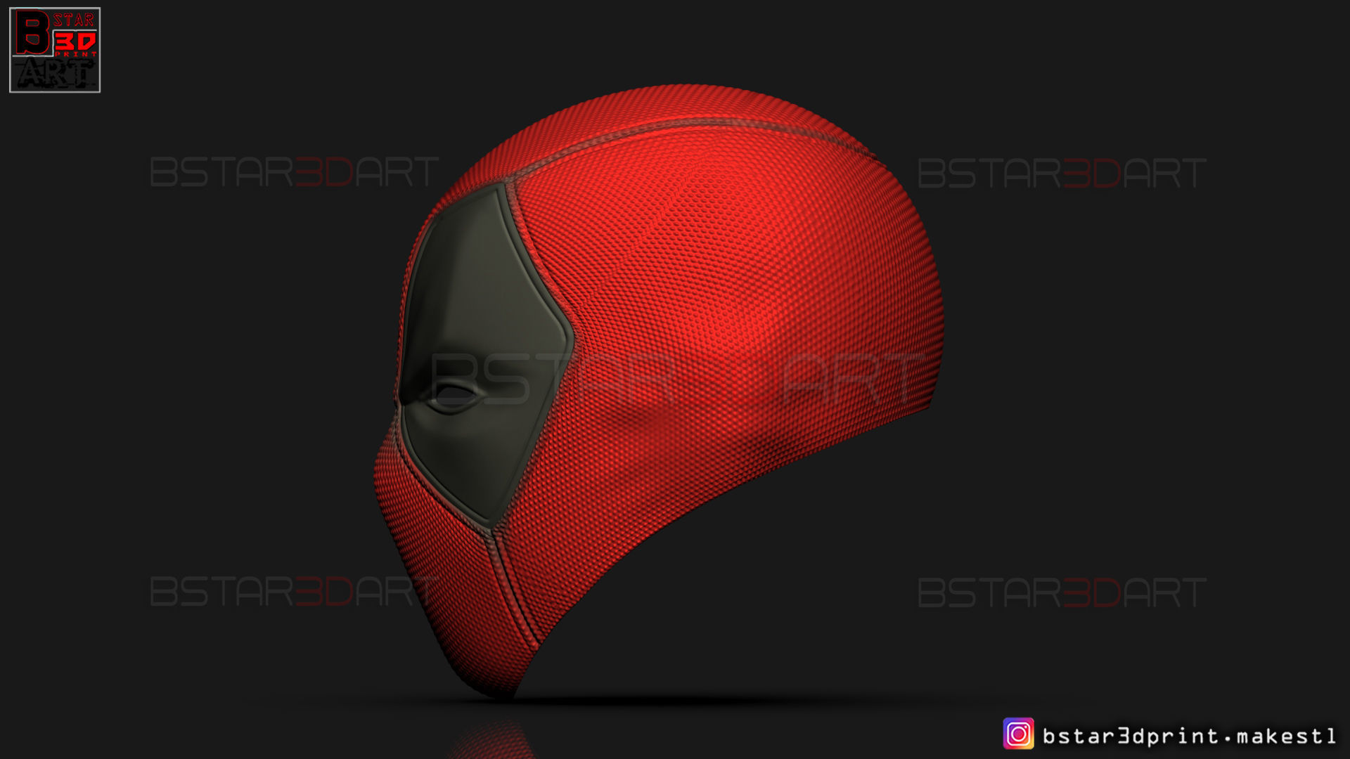 Deadpool Mask - Marvel comics 3D print model_2