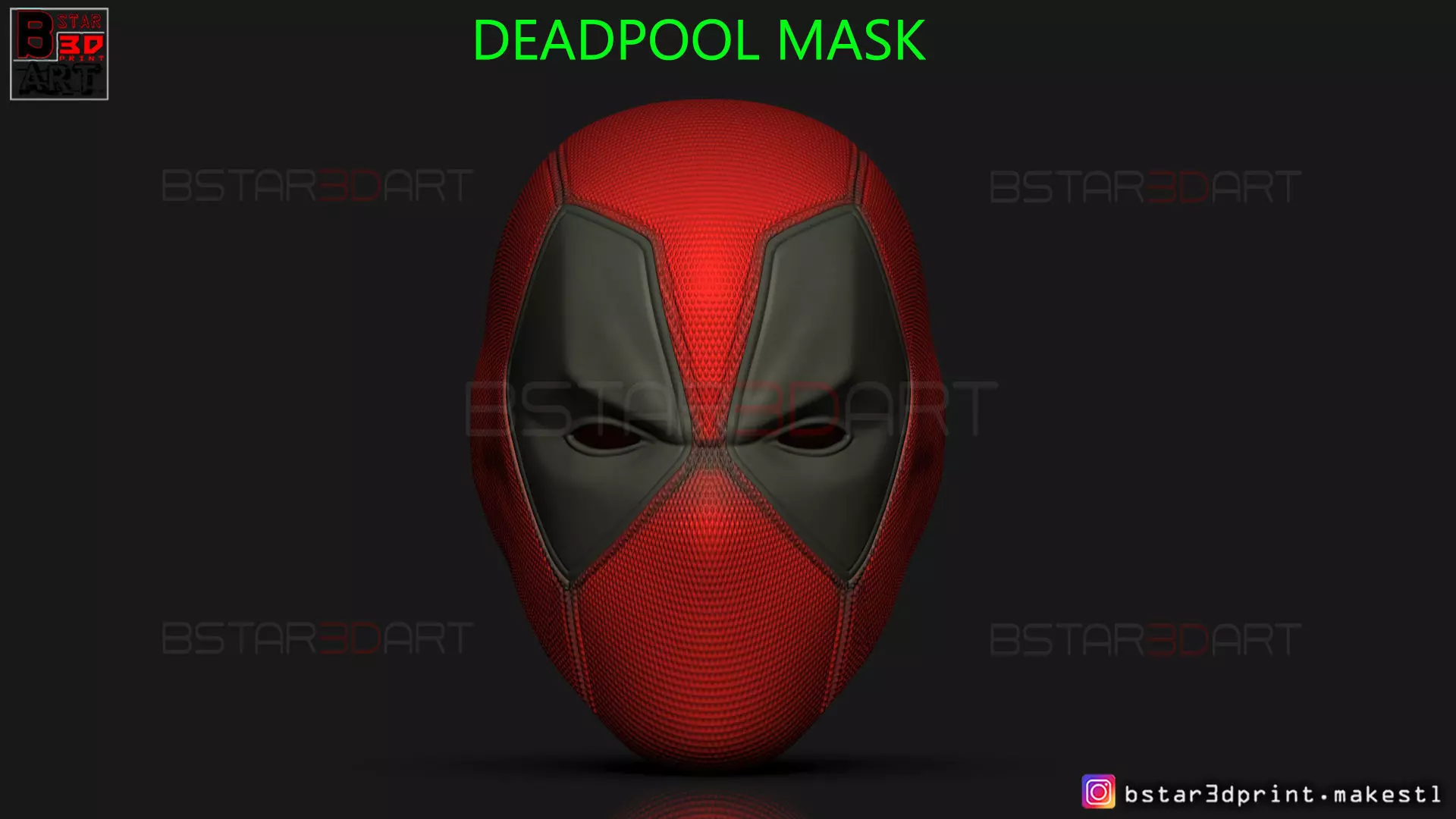 Deadpool Mask - Marvel comics 3D print model_0