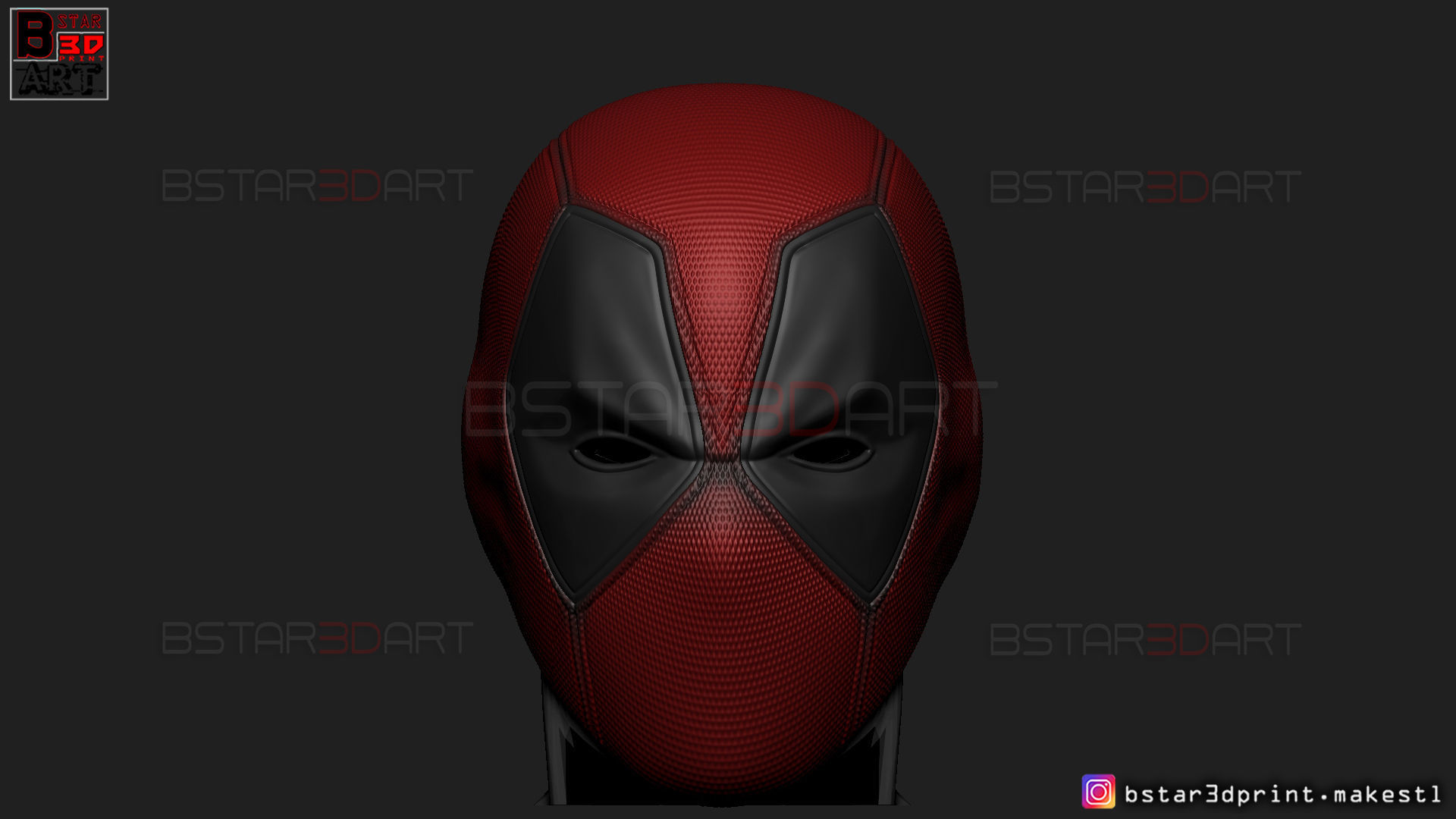 Deadpool Mask - Marvel comics 3D print model_6