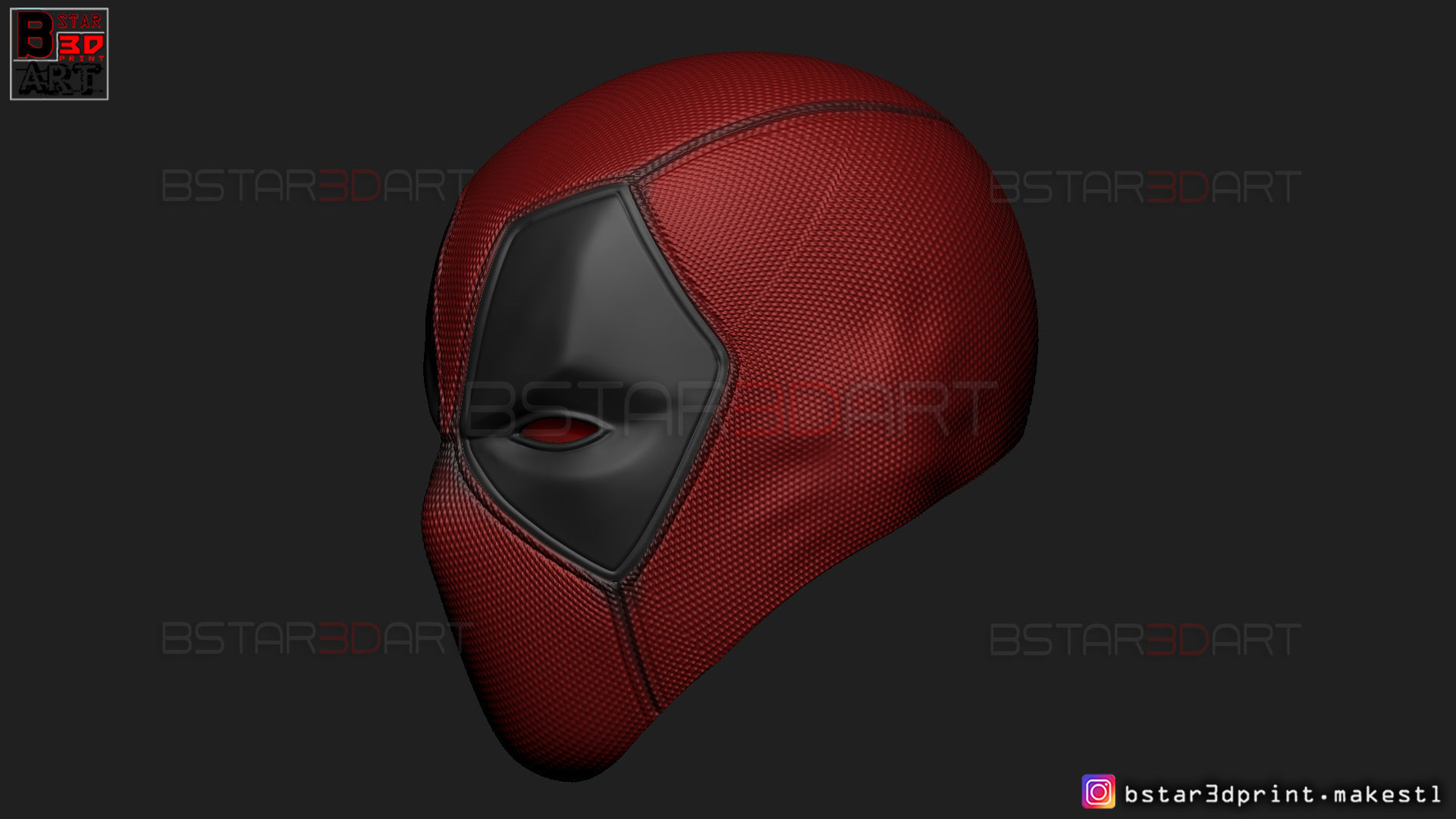 Deadpool Mask - Marvel comics 3D print model_14