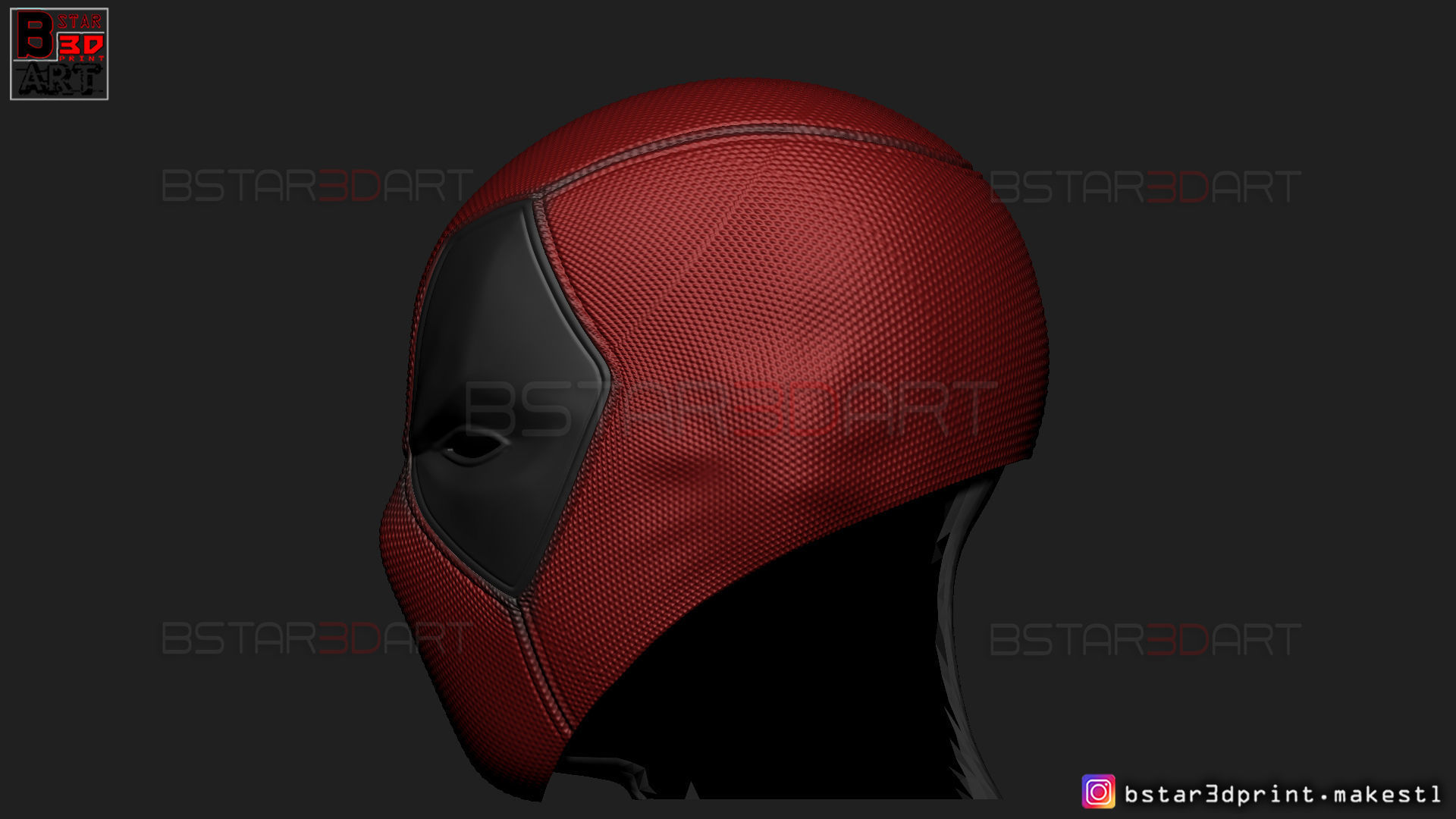 Deadpool Mask - Marvel comics 3D print model_8