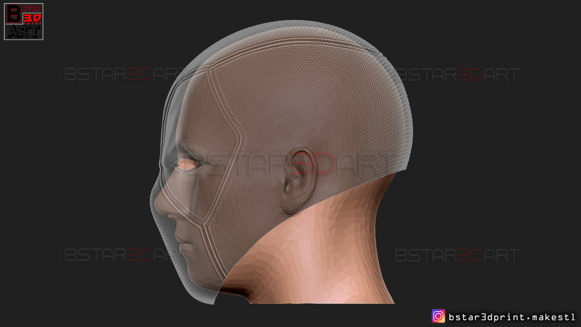 Deadpool Mask - Marvel comics 3D print model_26