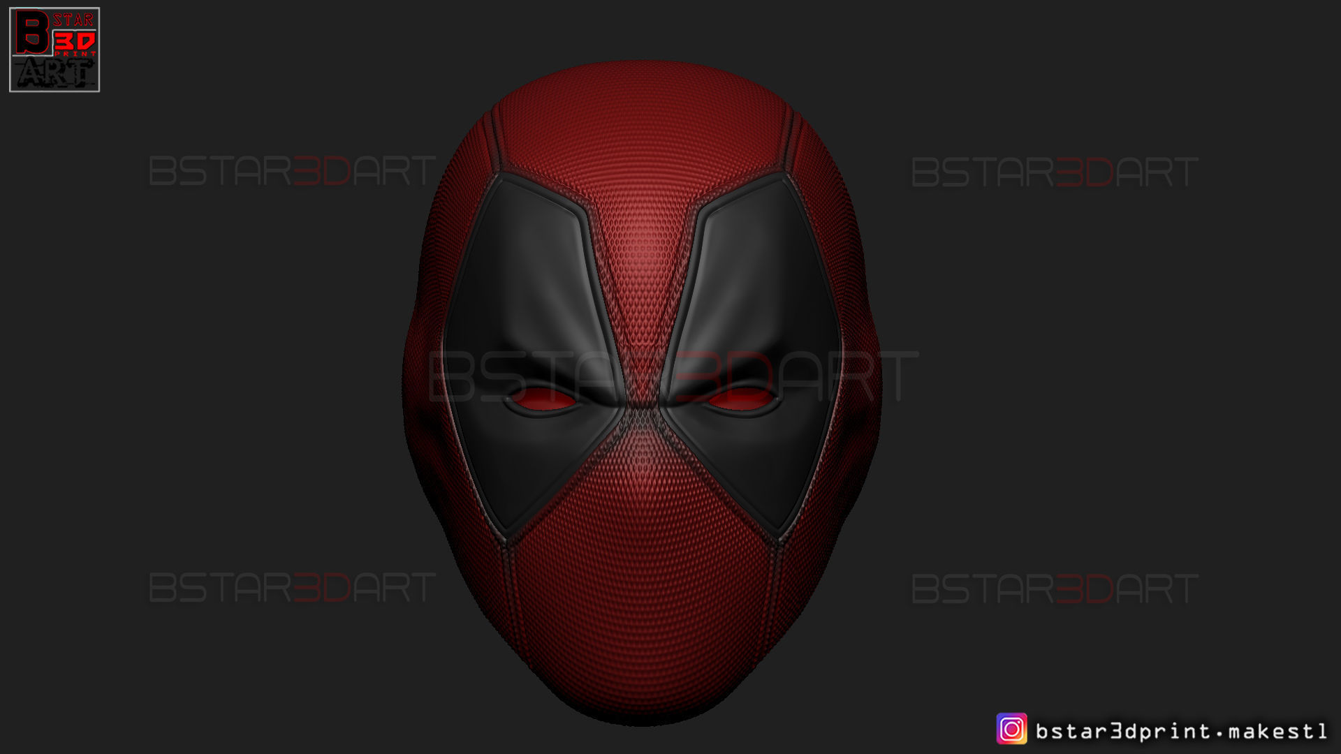 Deadpool Mask - Marvel comics 3D print model_13