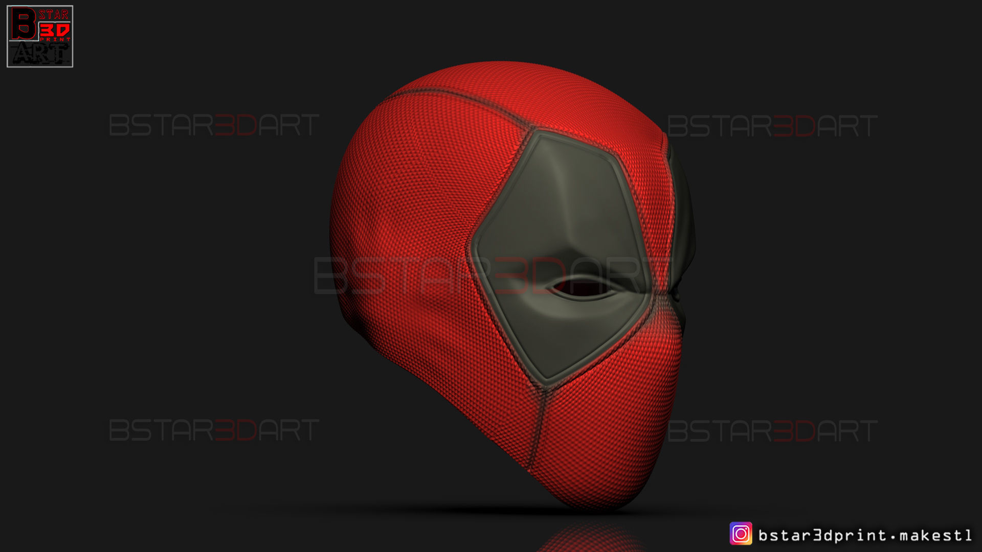 Deadpool Mask - Marvel comics 3D print model_5