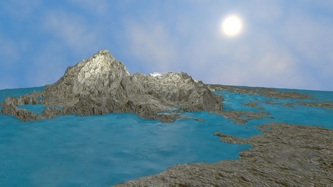 NMA Island Rock 001 Gray Preset 01 Low-poly 3D model