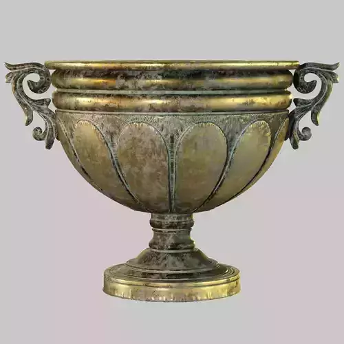 ZELENA Vase - Amphora metal antique gold 3D print model