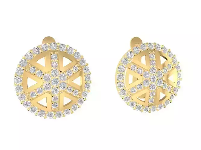 Snowflake Inspired Diamond Earrings for Women 1145